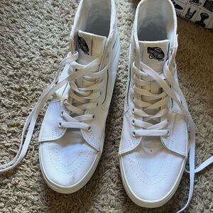 Vans White High-Top Platform Sneakers